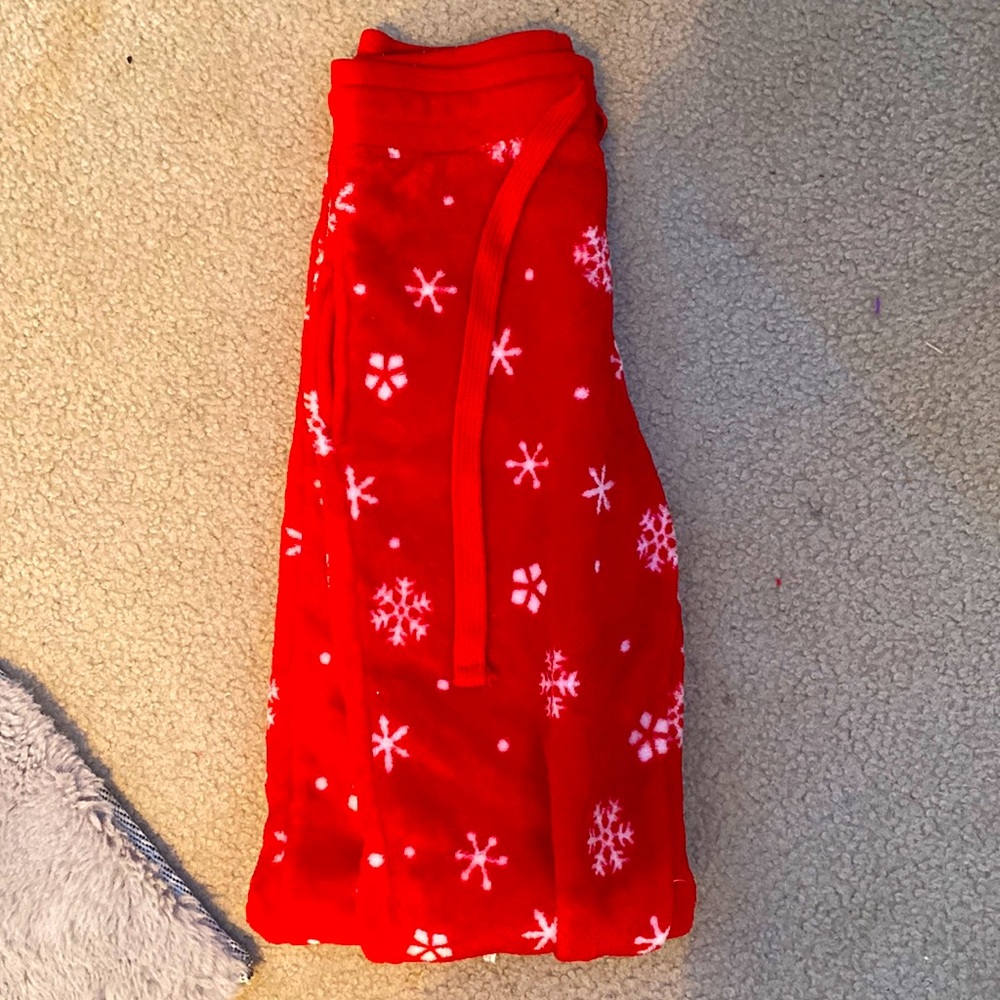 Red and white fleece pj pants brand:JEM